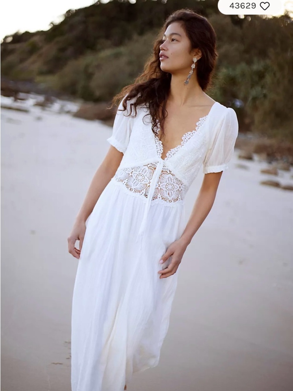 Free People All You Need Is Lace Midi Dress